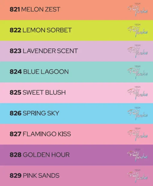 Naklejki na wzornik Pastel Paradise 821 -829