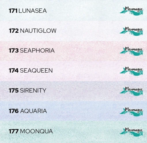 Naklejki na wzornik Mermagic 171 - 177