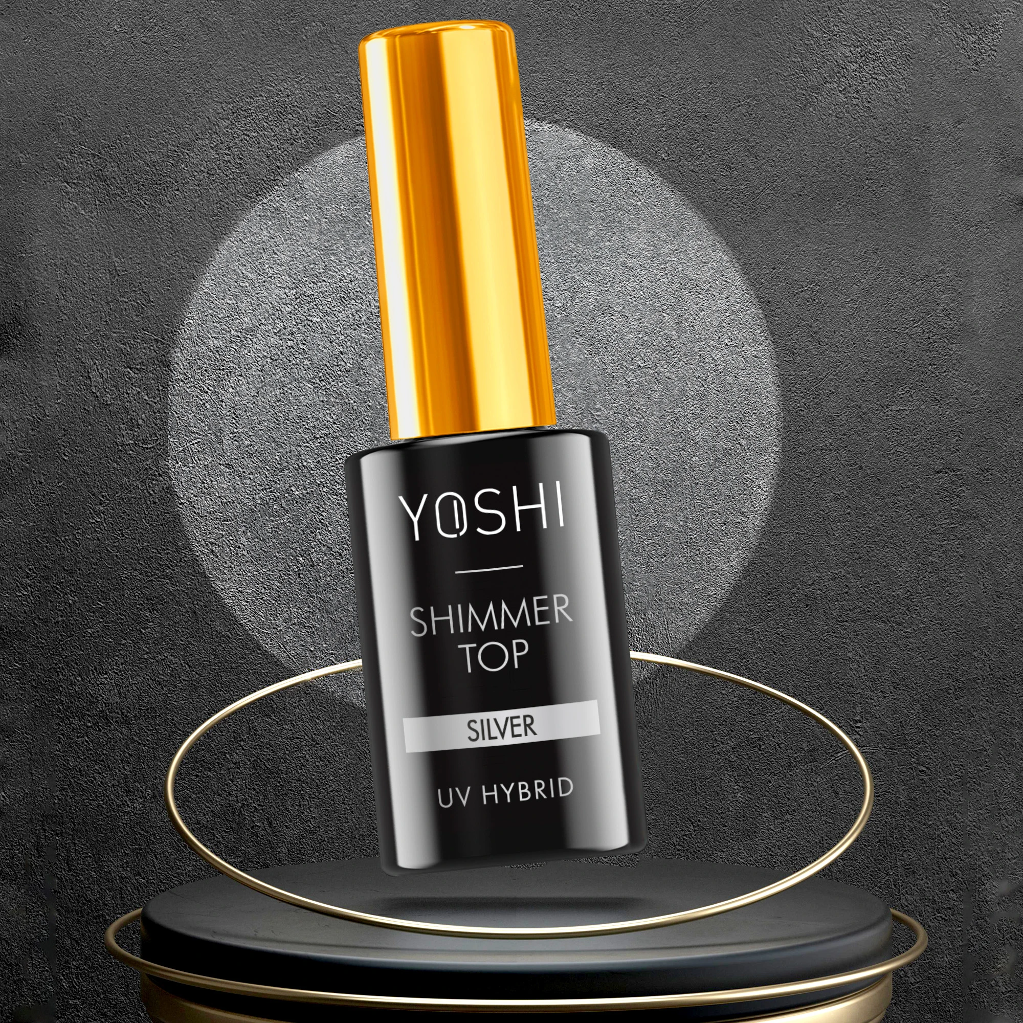 Top UV LED Shimmer Silver 10 ml - obrazek 4
