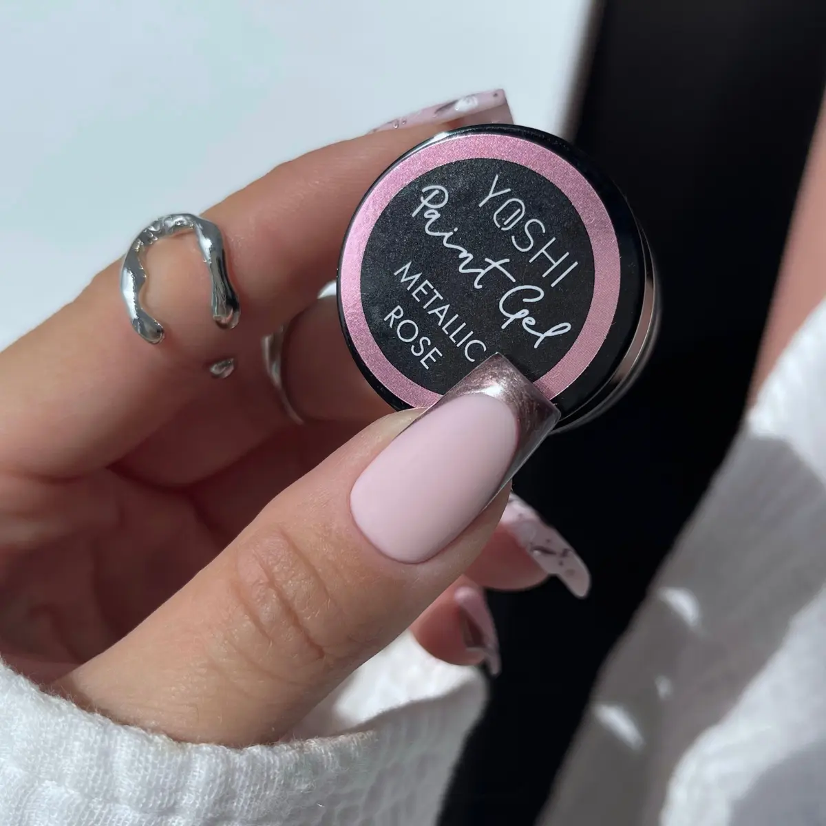 Paint Gel UV LED 5 ml - Metallic Rose - obrazek 2